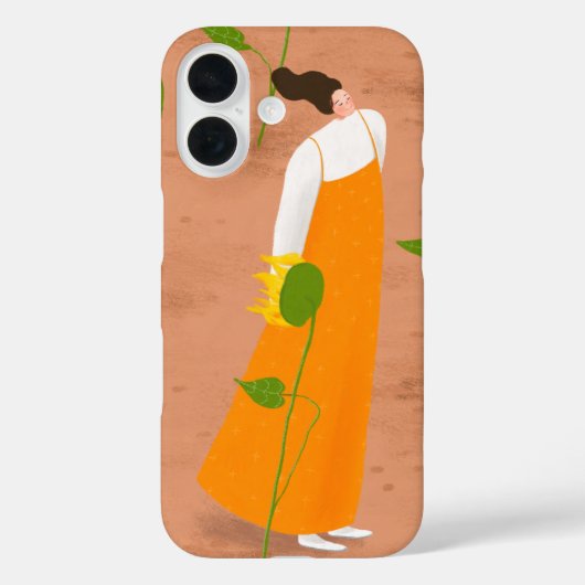 Zonnebloem & meisje Case-Mate iPhone case (Achterkant)