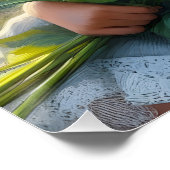 Zonnebloem Meisje Perfect Poster (Hoek)