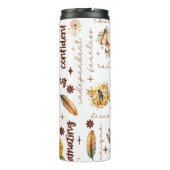 Zonnebloem meisje positieve bevestigingen thermosbeker (Achterkant)