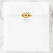 Zonnebloem Memorial Funeral Seed Packet Ronde Sticker (Tas)