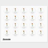 Zonnebloem Memorial Funeral Seed Packet Ronde Sticker (Vel)