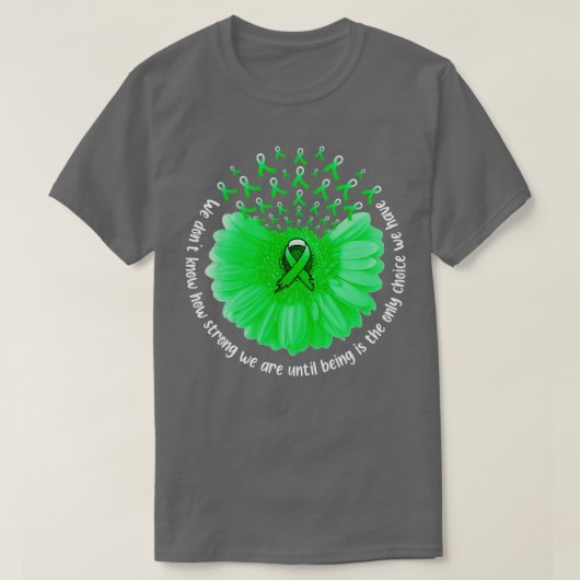Zonnebloem - Mental Health Awareness Green Ribbon  T-shirt (Design voorkant)