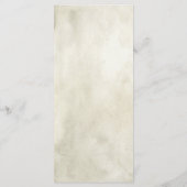 Zonnebloem menu. Rustieke bruiloft diner kaart (Achterkant)