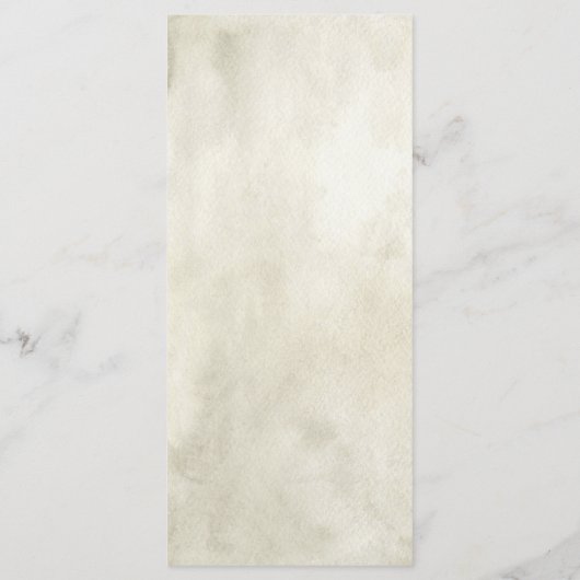 Zonnebloem menu. Rustieke bruiloft diner kaart (Achterkant)