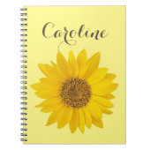 Zonnebloem met aangepaste naam Lichtgeel Notitieboek (Voorkant)