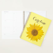 Zonnebloem met aangepaste naam Lichtgeel Planner (Display)