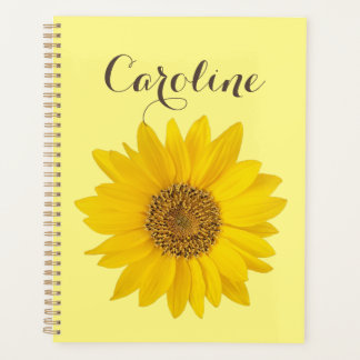 Zonnebloem met aangepaste naam Lichtgeel Planner