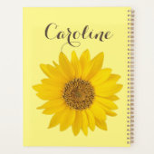 Zonnebloem met aangepaste naam Lichtgeel Planner (Achterkant)