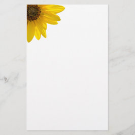 Zonnebloem met achtergrondverlichting (Helianthus) Briefpapier