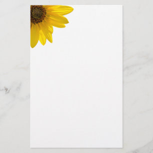 Zonnebloem met achtergrondverlichting (Helianthus) Briefpapier