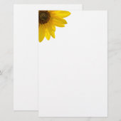 Zonnebloem met achtergrondverlichting (Helianthus) Briefpapier (Voorkant / Achterkant)