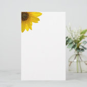 Zonnebloem met achtergrondverlichting (Helianthus) Briefpapier (Staand voorkant)