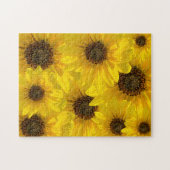 Zonnebloem met achtergrondverlichting (Helianthus) Legpuzzel (Horizontaal)