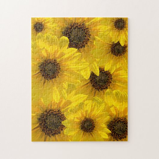 Zonnebloem met achtergrondverlichting (Helianthus) Legpuzzel (Verticaal)
