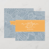 Zonnebloem met Band Save the Date: Geel Oranje Save The Date (Voorkant / Achterkant)