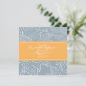 Zonnebloem met Band Save the Date: Geel Oranje Save The Date (Staand voorkant)