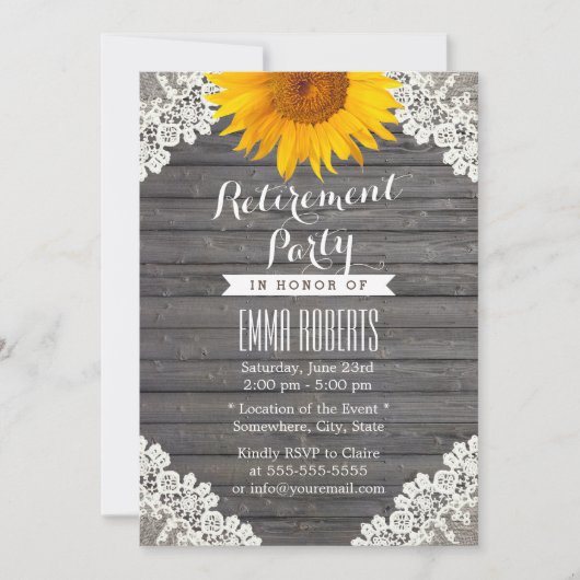  Zonnebloem met Barn Wood Pensioen Kaart (Voorkant)