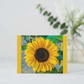 Zonnebloem met Bij Briefkaart (Staand voorkant)