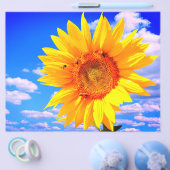 Zonnebloem met bijen flyer (Enkel)