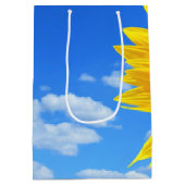 Zonnebloem met bijen Gift Bag Medium Cadeauzakje (Achterkant)