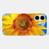 Zonnebloem met bijen iPhone Case (Achterkant (horizontaal))
