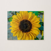 Zonnebloem met bijen legpuzzel (Horizontaal)