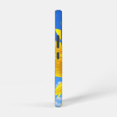 Zonnebloem met bijen op Blue Sky Samsung Galaxy Hoesje (Rechterkant)