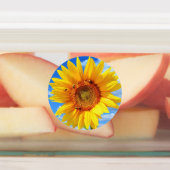 Zonnebloem met bijen Stickers (Aangebracht)