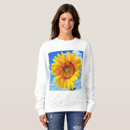 Zonnebloem met bijen Sweatshirt (Voorkant volledig)