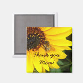 ZONNEBLOEM MET BIJENmagneet Magneet (Voorkant / Achterkant)