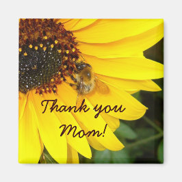 ZONNEBLOEM MET BIJENmagneet Magneet