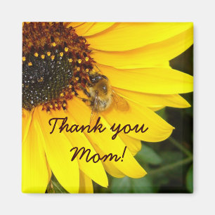 ZONNEBLOEM MET BIJENmagneet Magneet