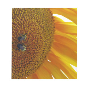 Zonnebloem met bloemen notitieblok