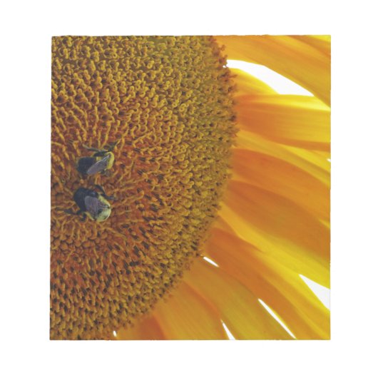 Zonnebloem met bloemen notitieblok (Voorkant)