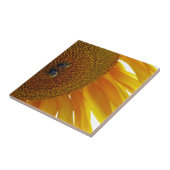 Zonnebloem met bloemen tegeltje (Zijkant)