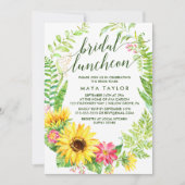 Zonnebloem met bridal Luncheon Kaart (Voorkant)