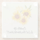 Zonnebloem met Cuddle Up Quote Onderzetter (Achterkant)