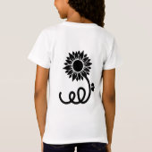 Zonnebloem met Curly Stem T-shirt (Achterkant)