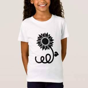 Zonnebloem met Curly Stem T-shirt