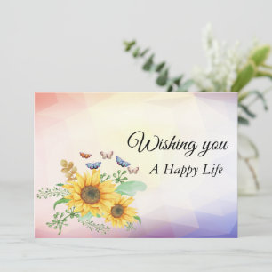 zonnebloem, met een gelukkig leven