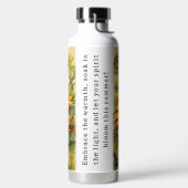 Zonnebloem met een inspirerend Summer quote Waterfles (Links)