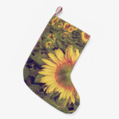 Zonnebloem met filter-effect retro- styleag kleine kerstsok (Voorkant (Hangend))
