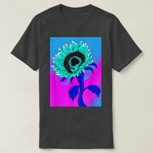 zonnebloem met geel ventilator t-shirt (Design voorkant)