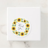Zonnebloem, met hand geslepen Waterverf Bedankjes Labels (In situ)
