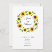 Zonnebloem, met hand geslepen Waterverf Kaart (Voorkant)