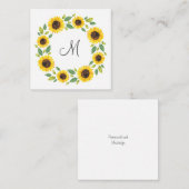 Zonnebloem, met hand geslepen Waterverf Notitiekaartje (Voorkant / Achterkant)