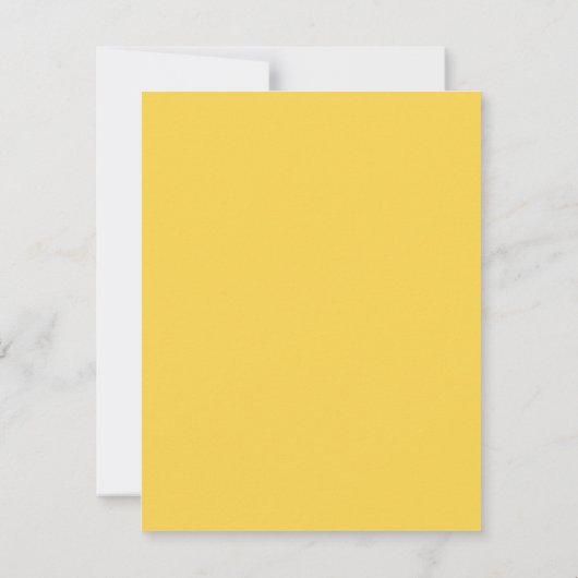 Zonnebloem, met hand geslepen Waterverf RSVP Kaartje (Achterkant)