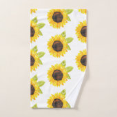 Zonnebloem met handmatige Waterverf Bad Handdoek (Handdoek)