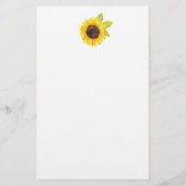 Zonnebloem met handmatige Waterverf Briefpapier (Voorkant)