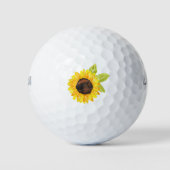 Zonnebloem met handmatige Waterverf Golfballen (Voorkant)